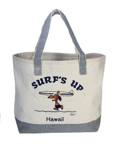 Striped Canvas Tote Bag